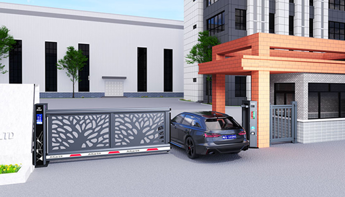 某工業(yè)園區(qū)采用 “安快” 樹(shù)型款懸開(kāi)門效果圖